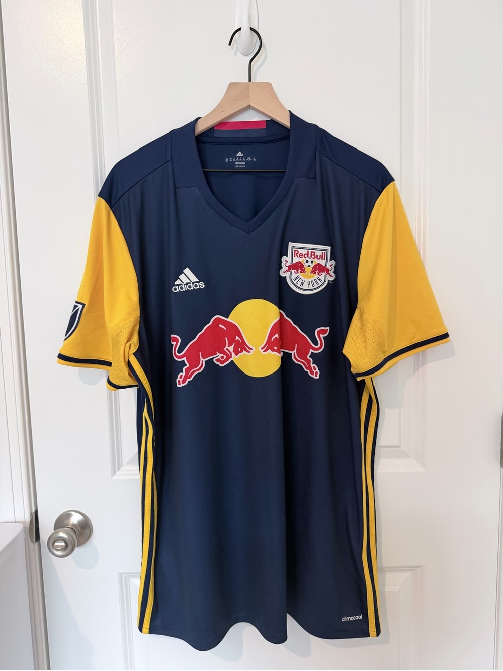 adidas Men’s Navy & Yellow New York Red Bulls Soccer Jersey